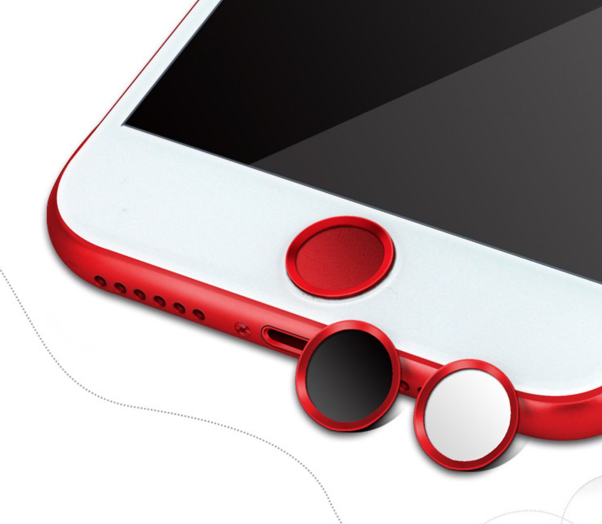 Hiden | Touch ID Home Button Cover Ring - Accessoires - Customizing - Hobby & Telefoon | Rood